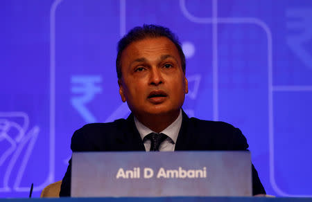 FILE PHOTO: Anil Ambani, chairman of the Reliance Anil Dhirubhai Ambani Group, addresses shareholders during the company's annual general meeting in Mumbai, India, September 18, 2018. REUTERS/Francis Mascarenhas