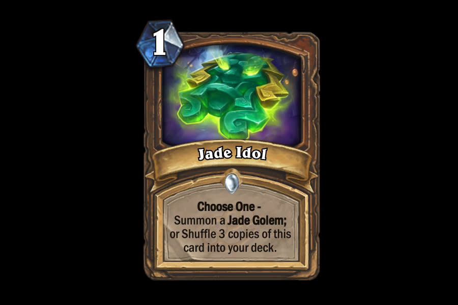 <p>Do you want to slightly stack your Jade Golem now or buff it several times later? Or are you just trying to stack your deck and make sure you don't Fatigue out? The choice is yours. Either way, Jade Druids are going to be into this spell. </p>