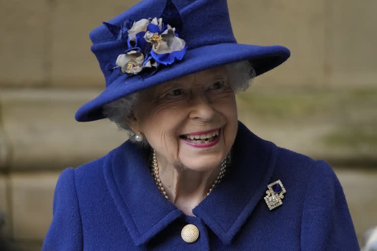 La reina Isabel II en la Abadía de Westminster, el 12 de octubre de 2021