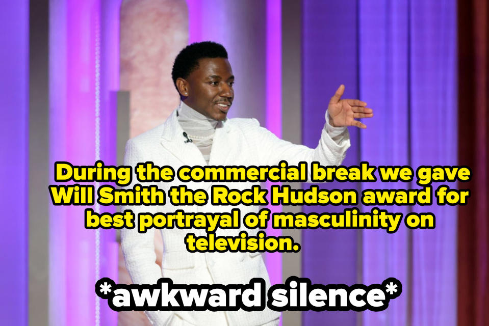 "during the commercial break we gave will smith the Rock Hudson award for best portrayal of masculinity on television"