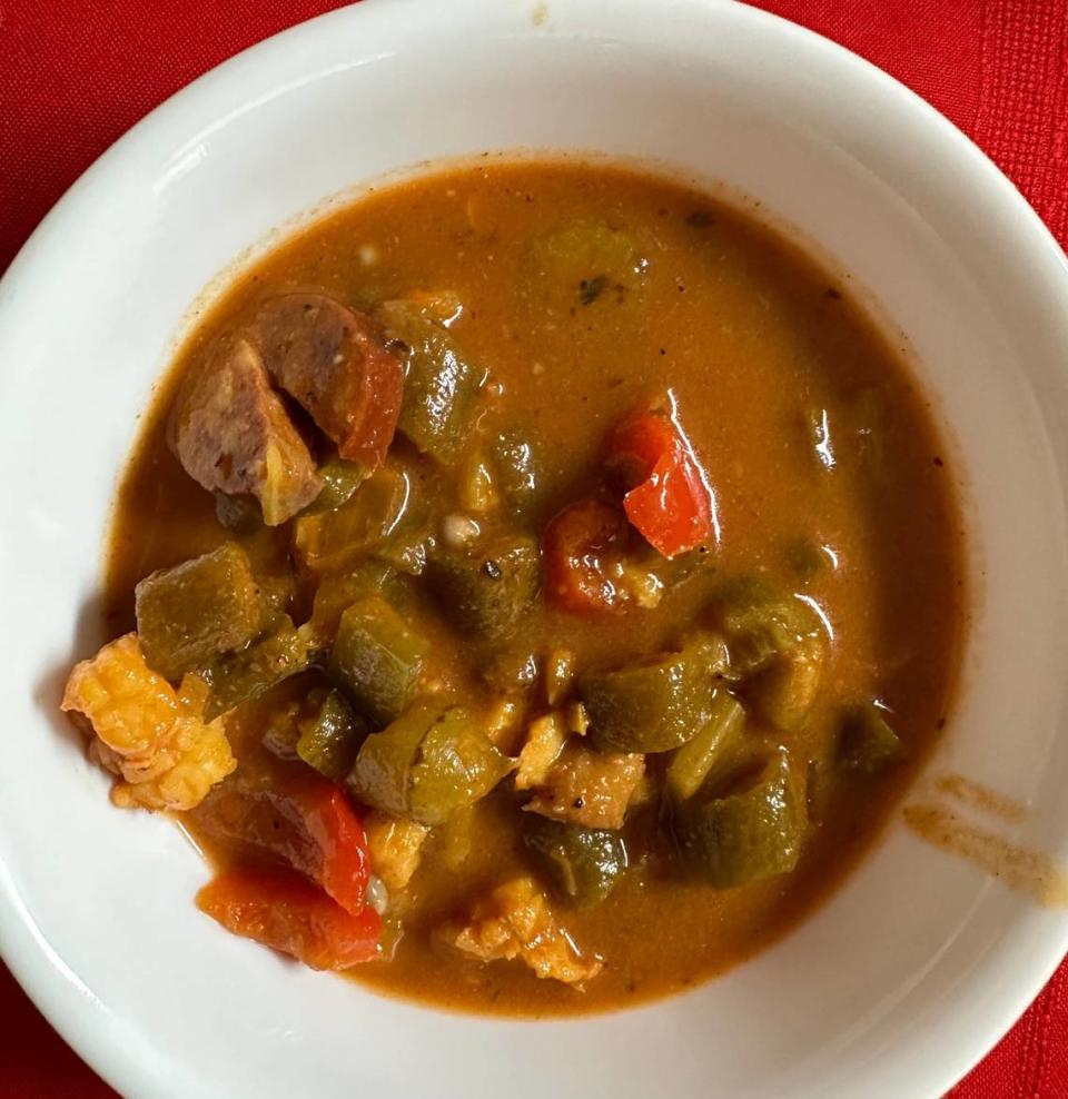 Seafood gumbo is the number-one seller at Manatee Avenue Market-Gumbozilla at 5104 Manatee Ave. W., Bradenton.