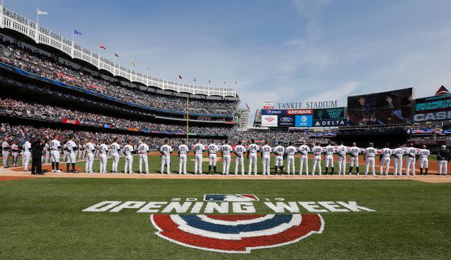 <p>Jim McIsaac/Getty</p> The New York Yankees Opening Day in 2019.