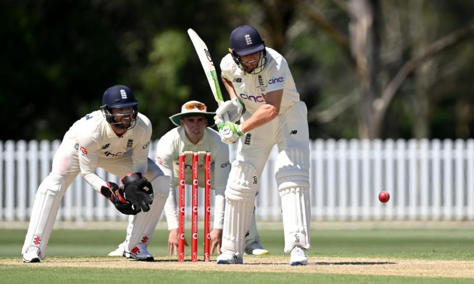 Jos Buttler of England bats during the England intra-squad Ashes Tour match between England and the England Lions.