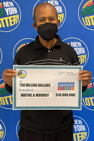 <p>NewYork Lottery</p> Wayne Murray wins $10 million in 2023