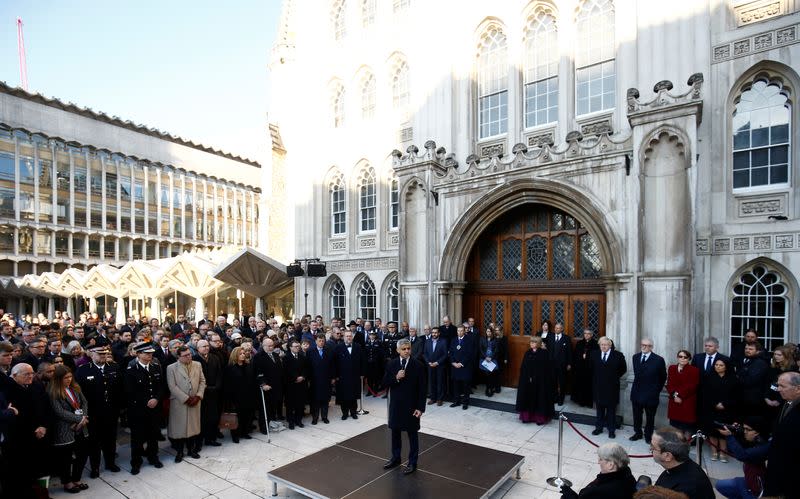 Vigil for victims of a fatal attack on London Bridge in London