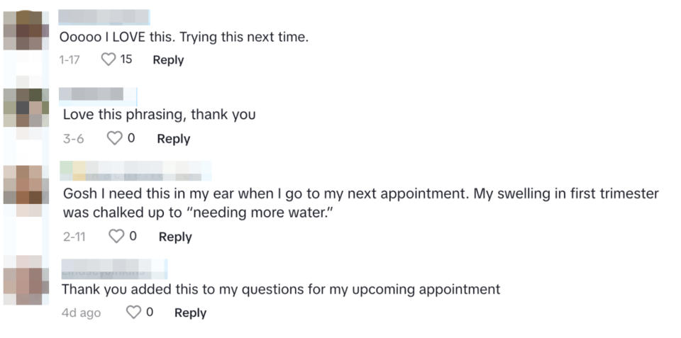 Comments expressing appreciation and adding personal notes related to the original post's topic, including "I need this in my ear when I go to my next appointment"