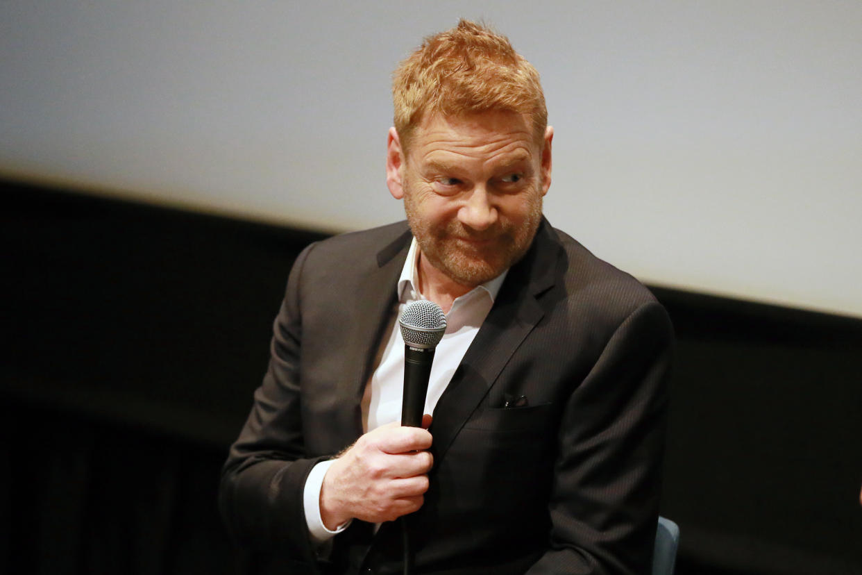 LOS ANGELES, CALIFORNIA - MAY 08: Kenneth Branagh speaks during Q&A at Special Screening Of Kenneth Branagh's "All Is True" at The Landmark on May 08, 2019 in Los Angeles, California. (Photo by Leon Bennett/Getty Images)