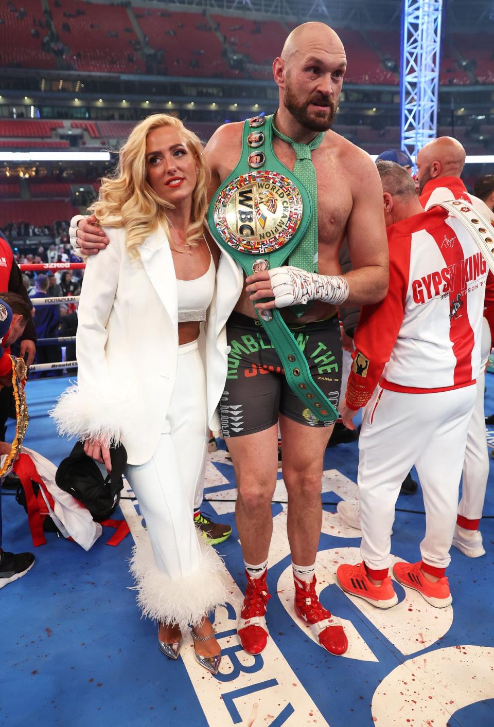 Tyson Fury and wife Paris can be seen clashing over his decision to return to the boxing ring (Getty Images)