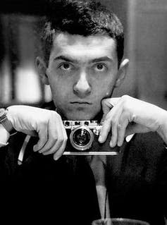 <span class="caption">Stanley Kubrick, aged 21, in 1949.</span> <span class="attribution"><a class="link " href="https://commons.wikimedia.org/wiki/File:KubrickForLook_(cropped).jpg" rel="nofollow noopener" target="_blank" data-ylk="slk:Cowles Communications, Inc./Wikimedia;elm:context_link;itc:0;sec:content-canvas">Cowles Communications, Inc./Wikimedia</a></span>