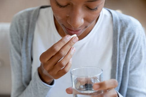 <span class="caption">People may need to take long-term antibiotics for a range of conditions.</span> <span class="attribution"><a class="link " href="https://www.shutterstock.com/image-photo/crop-close-young-african-american-woman-1863927673" rel="nofollow noopener" target="_blank" data-ylk="slk:fizkes/ Shutterstock;elm:context_link;itc:0;sec:content-canvas">fizkes/ Shutterstock</a></span>