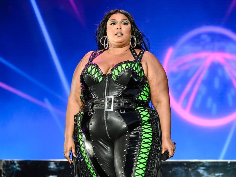Lizzo performs on Day 2 of BottleRock Napa Valley Music Festival at Napa Valley Expo on May 27, 2023 in Napa, California.