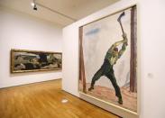 Swiss painter Ferdinand Holder's 'Der Holzfaeller' (the lumberman) is seen in the Bern Art Museum in the Swiss capital of Bern November 24, 2014. REUTERS/Ruben Sprich