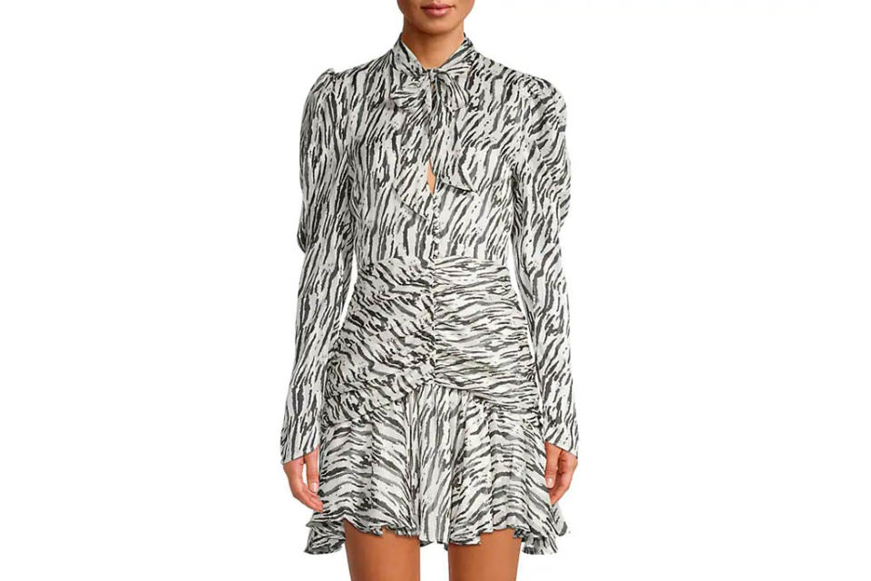 zebra dress, stripe, bardot