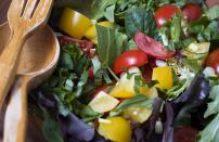 <p>Although salads are an easy-to-make, light side dish to serve during the summer, forego the green salad at your next cookout. The lettuce will wilt in the heat and the dressing may spoil before any guest can take a bite. Instead, serve some <a href="https://www.thedailymeal.com/cook/50-vegetarian-recipes-meatless-mondays-or-any-other-time-slideshow?referrer=yahoo&category=beauty_food&include_utm=1&utm_medium=referral&utm_source=yahoo&utm_campaign=feed" rel="nofollow noopener" target="_blank" data-ylk="slk:vegetarian-friendly dishes;elm:context_link;itc:0;sec:content-canvas" class="link ">vegetarian-friendly dishes</a> like grilled veggies or opt for a salad recipe that omits the lettuce.</p>