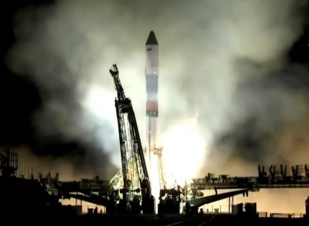 Soyuz launch with Progress