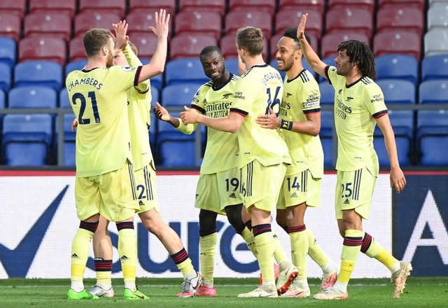 Arsenal celebrate a goal