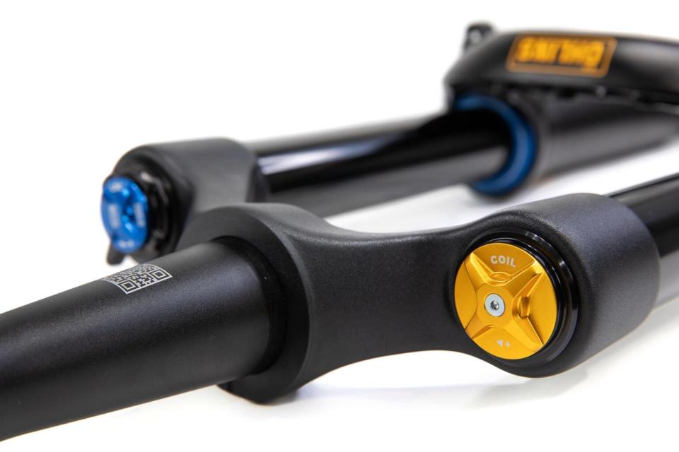 Öhlins RXF38 enduro mountain bike fork adds coil kit, and complete coil fork option