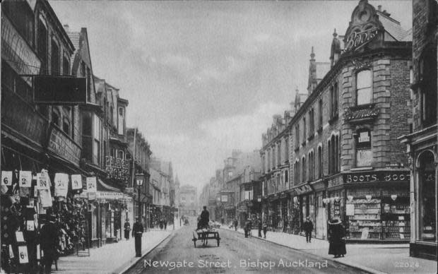 The Northern Echo: Boots, on the right hand side on the corner of Victoria Avenue, arrived in Bishop Auckland in 1912. Their departure 110 years later has highlighted how the street is in decline