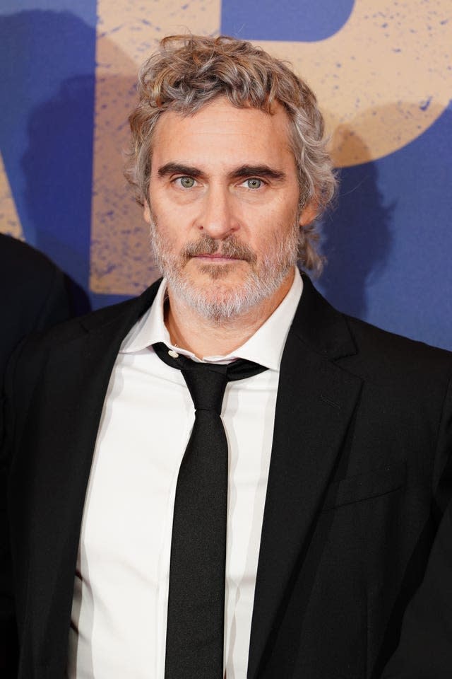 Joaquin Phoenix attending the UK premiere of Napoleon at the Odeon Luxe, Leicester Square, London, in 2023