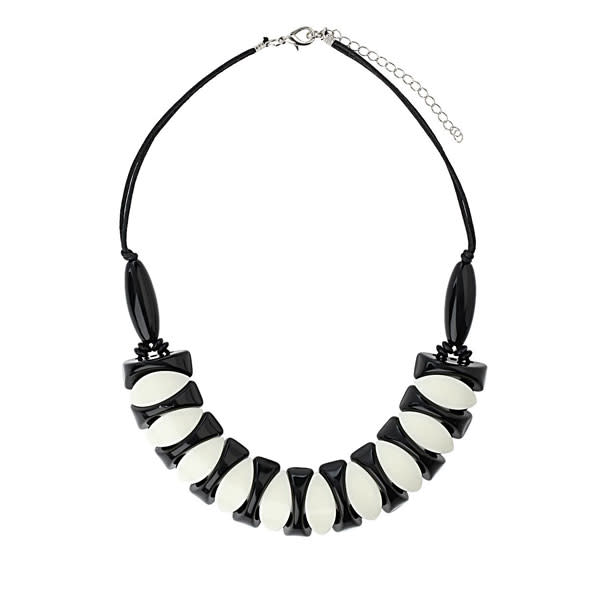 Monochrome Tribal Style Short Necklace - £7 - Matalan