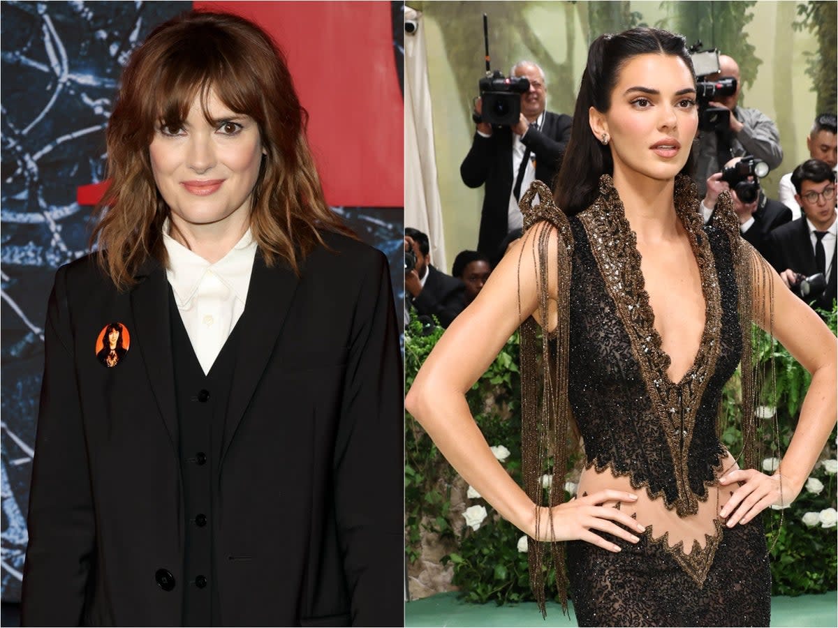 Winona Ryder speaks out about controversy over Kendall Jenner’s 2024 Met Gala dress (Getty Images)