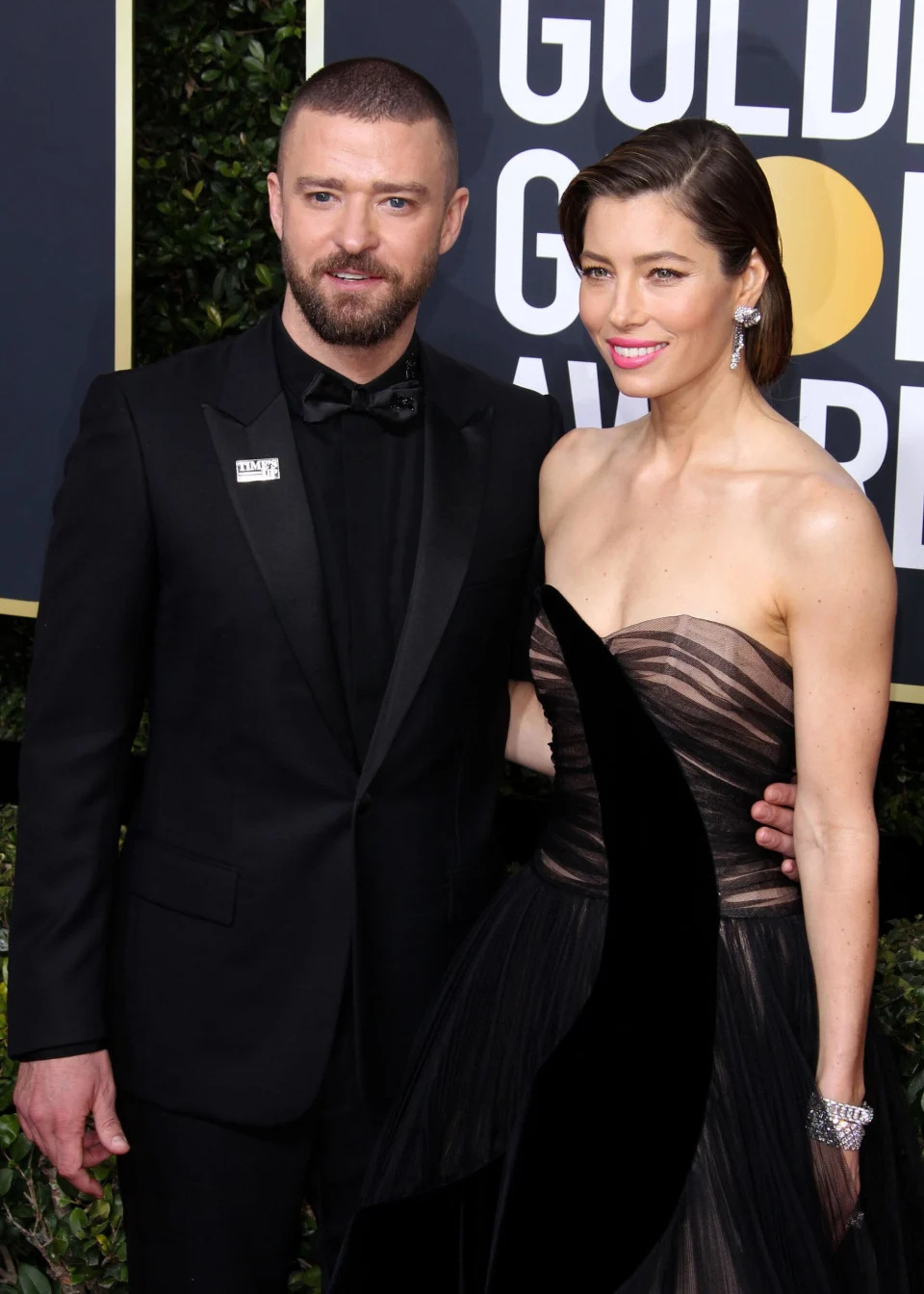 Jessica Biel y Justin Timberlake en la 75ª edición anual de los Globos de Oro