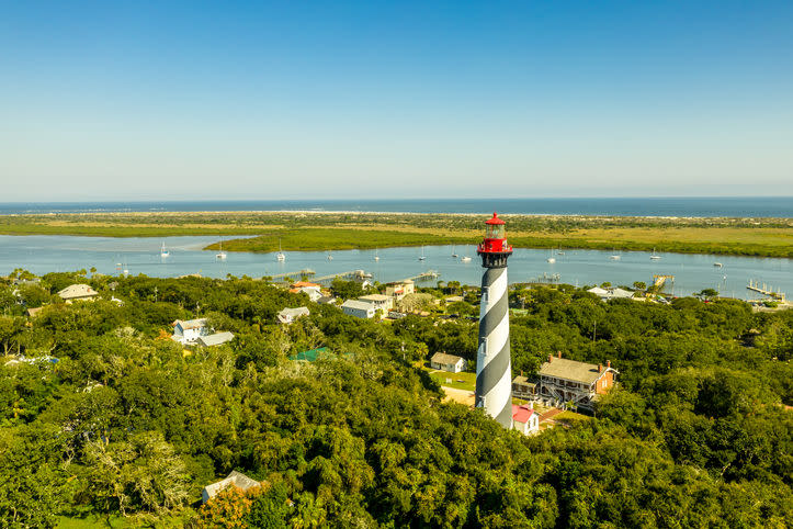 Saint Augustine Lighthouse at Anastasia Island | rodclementphotography/Getty Images