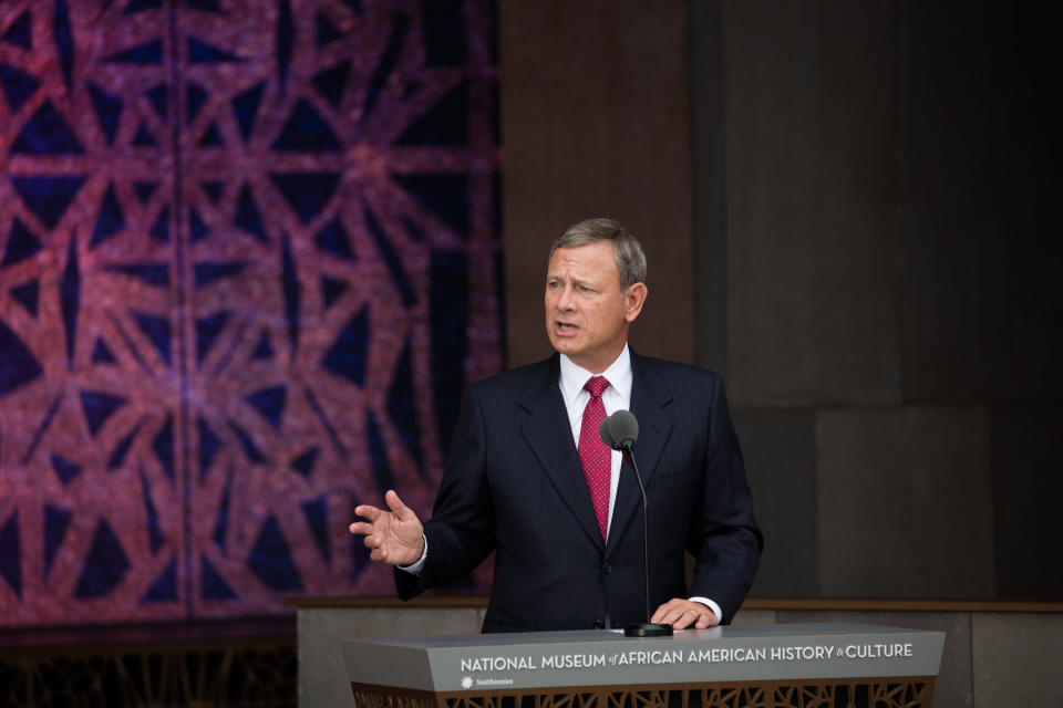 Chief Justice John Roberts expressed concern over the institutional reputation of the Supreme Court during oral arguments in a landmark gerrymandering case on Tuesday. (Photo: David Hume Kennerly via Getty Images)