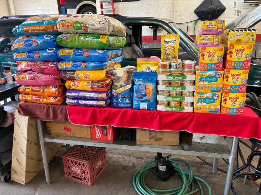 photos of donations at Stewart’s Automotive