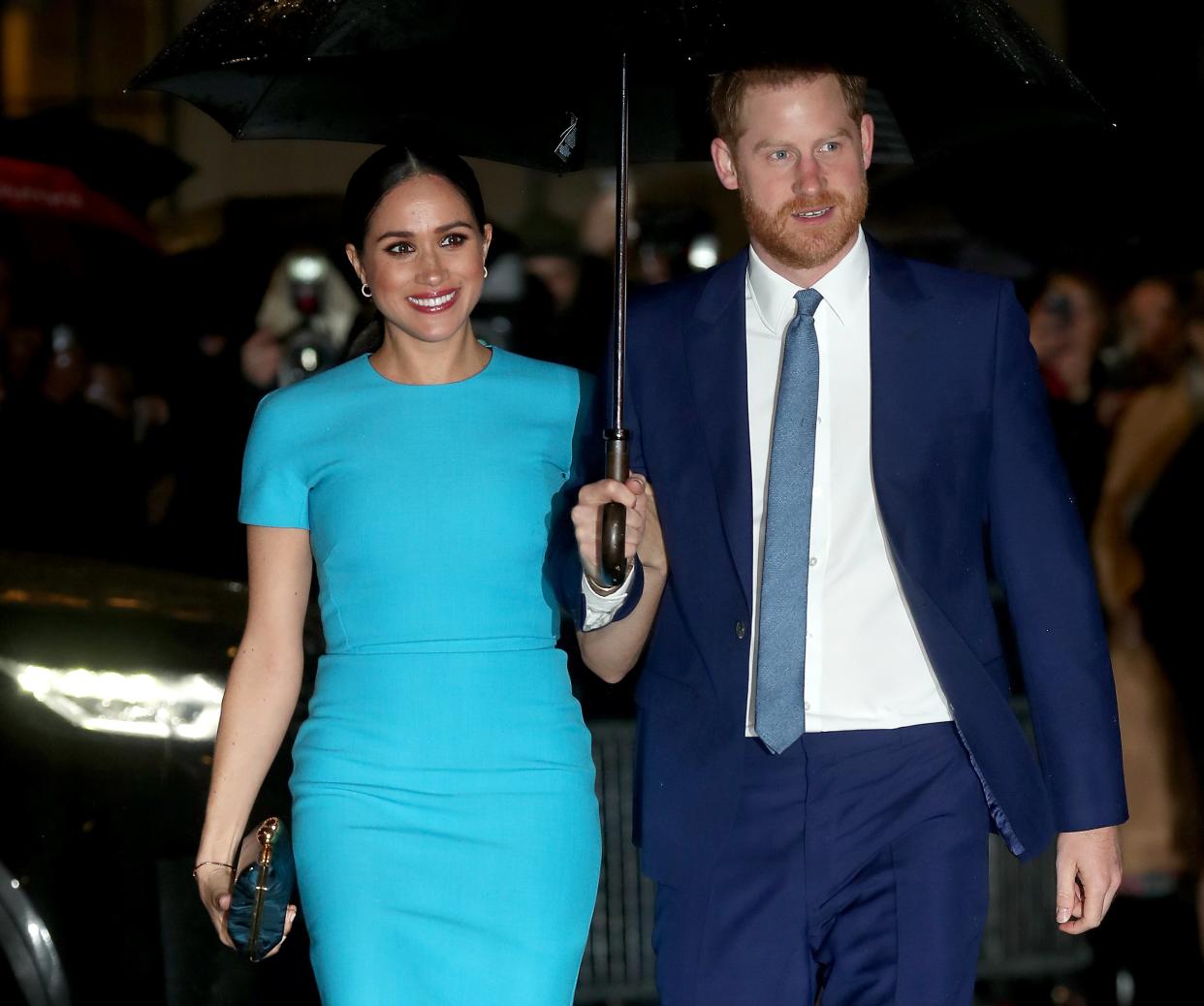 <p>Prince Harry, Duke of Sussex and Meghan, Duchess of Sussex attend The Endeavour Fund Awards at Mansion House on March 05, 2020 in London, England. (Photo by Chris Jackson/Getty Images)</p> (Getty Images)