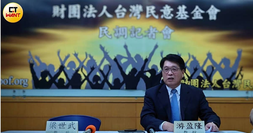 台灣民意基金會董事長游盈隆指出，過去一個月，柯文哲藉藍白合之勢，搖身一變成為萬眾矚目的焦點。（圖／甯其遠攝）