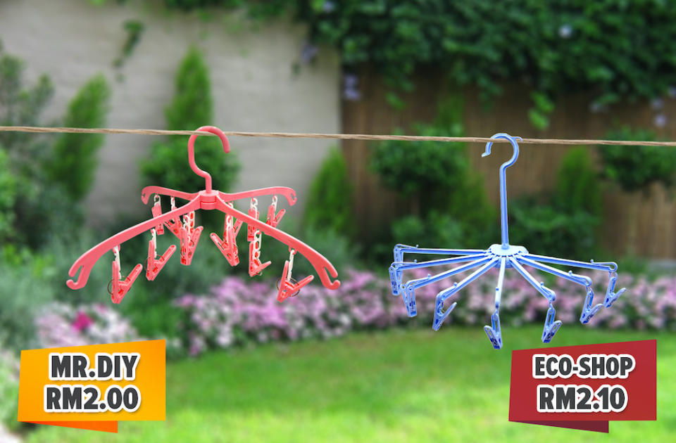 Save space on your clothesline with these convenient hangers.