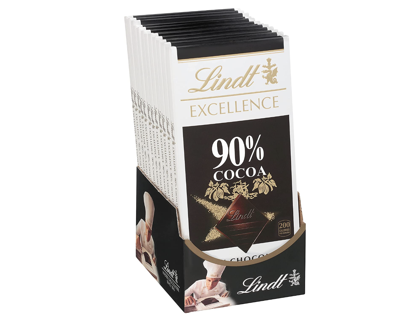 Snack: Lindt EXCELLENCE 90% Cocoa Dark Chocolate Bar 