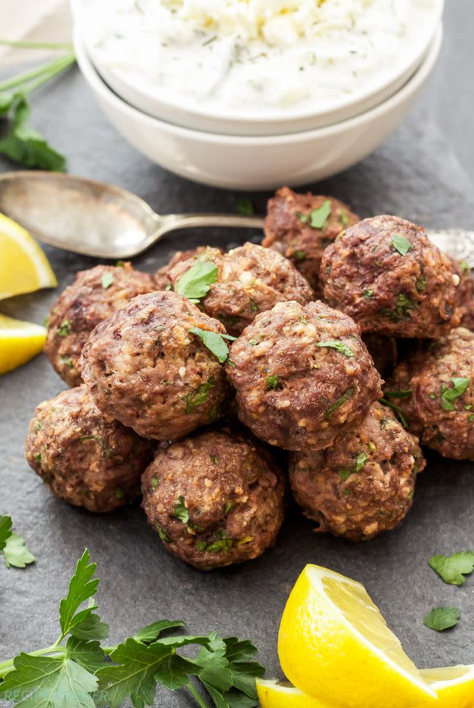 Greek Meatballs with Tzatziki Sauce