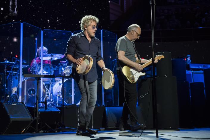 Roger Daltrey and Pete Townshend of The Who perform live on stage for the Teenage Cancer Trust annual concert series at the Royal Albert Hall, London. Picture date: Saturday 1st March 2017. Photo credit should read: DavidJensen/EMPICS Entertainment