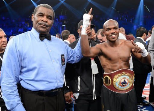 Timothy Bradley later appeared at the post-fight press conference in a wheelchair and said he had injured both ankles