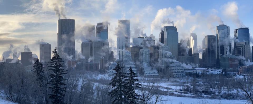 Alberta's energy grid had as little as 10 megawatts in reserve power at one point on Saturday night, one of the coldest of the past 50 years. (Helen Pike/CBC - image credit)