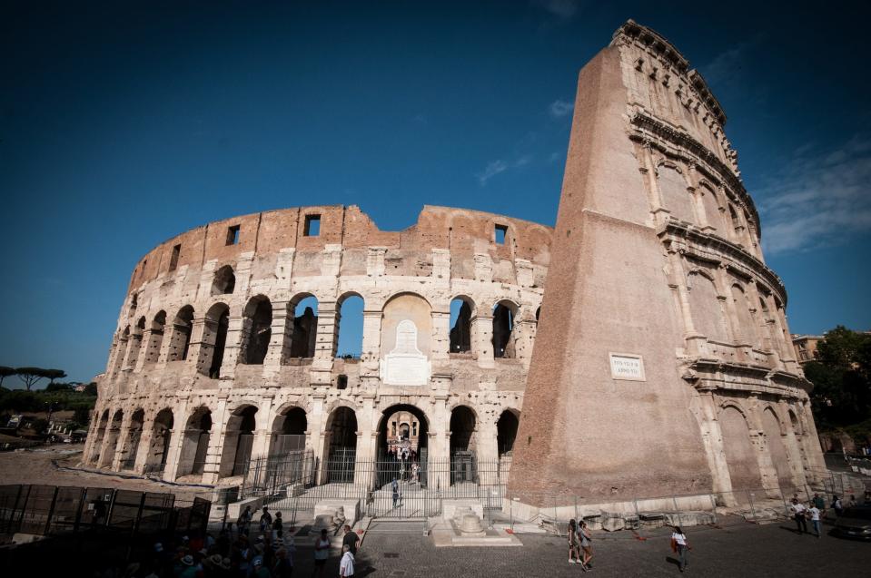 A photo of the Roman Coliseum.
