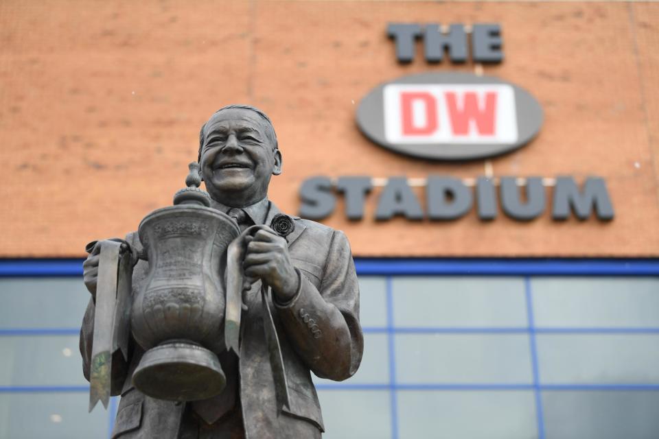 A statue of former Wigan chairman Dave Whelan: Getty Images