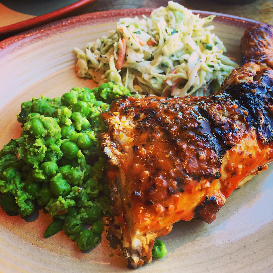 Nando's Peri-Peri Chicken and peas