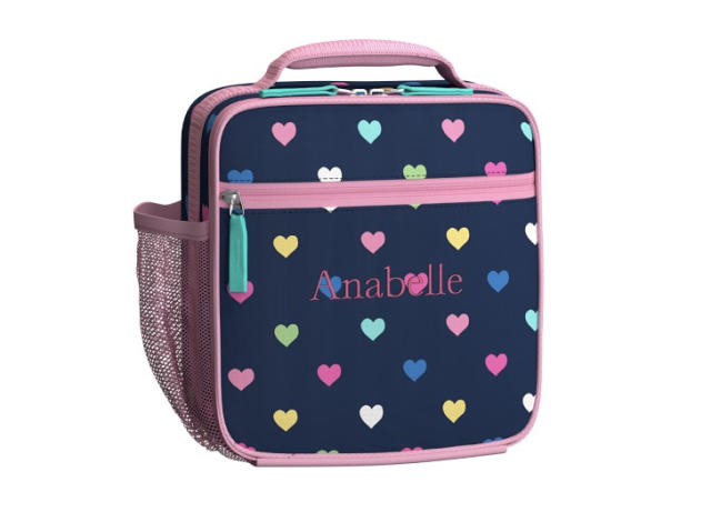 Mackenzie Navy Pink Multi Hearts Lunch Boxes