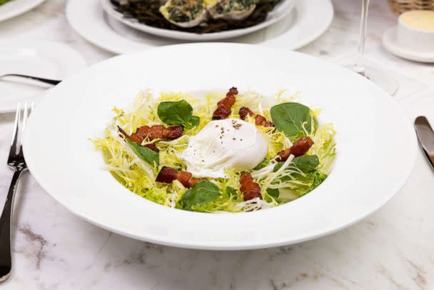 PHOTO: A frisee salad is pictured in an undated promotional image The Bedford by Martha Stewart. (Palm + Ocean Digital)