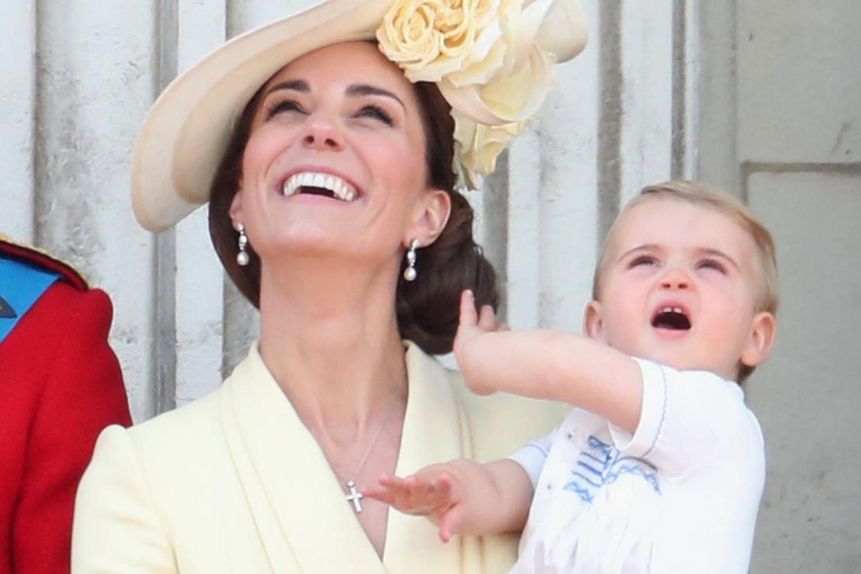 Catherine, Duchess of Cambridge and Prince Louis: Getty Images