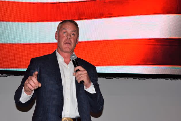 Montana U.S. House candidate and former Secretary of Interior Ryan Zinke speaks on May 13, 2022, in Butte, Montana. (Photo: AP Photo/Matthew Brown)