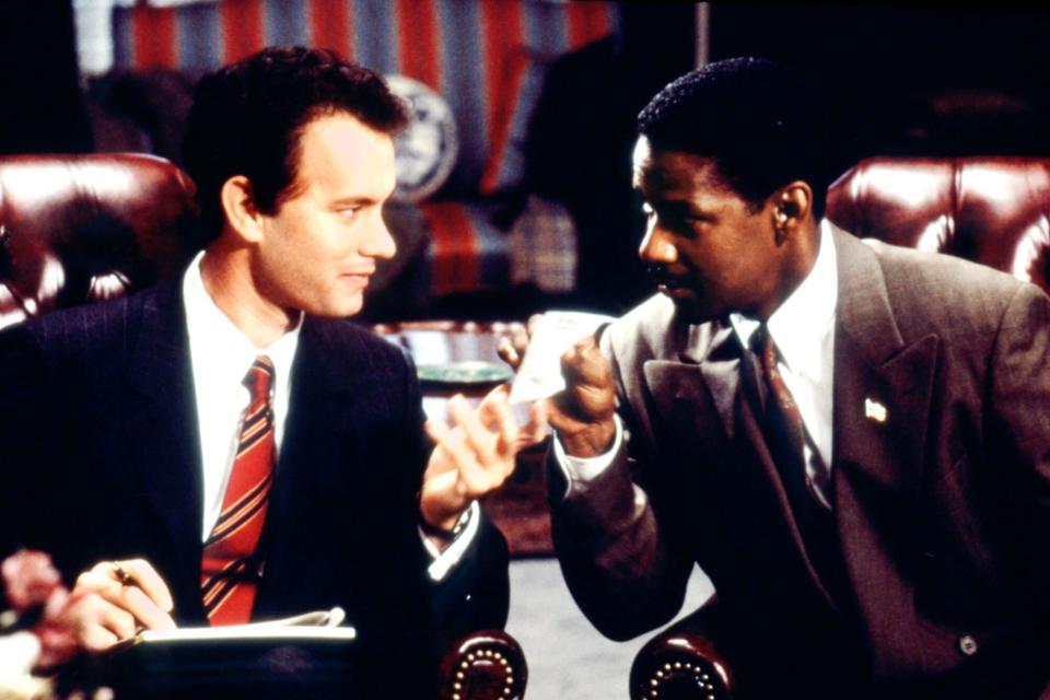 PHILADELPHIA, Tom Hanks, Denzel Washington, 1993. &copy;TriStar Pictures/Courtesy Everett Collection