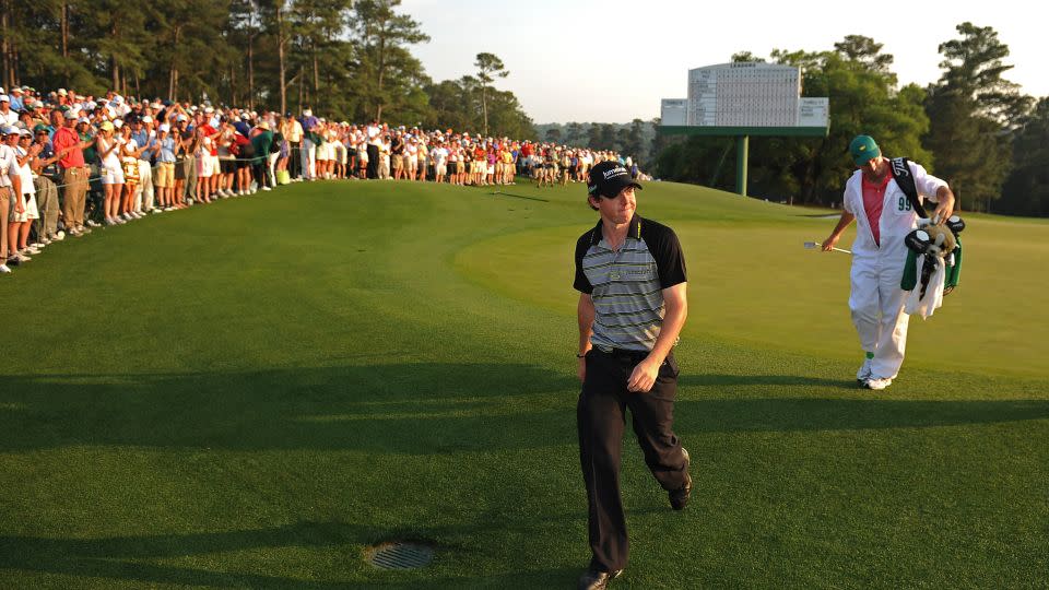 McIroy was applauded off the 18th green by the Augusta crowd after finishing his final round. - Robyn Beck / AFP via Getty Images