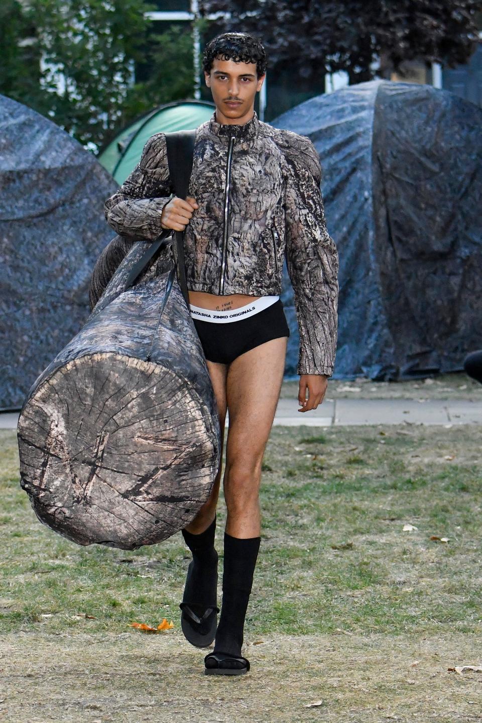 A model at the Natasha Zinko show on September 15 in, London.