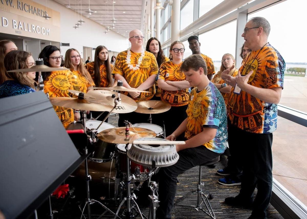 The Ambridge Steel Drum Band entertained music educators last week at conference along Presque Isle Bay in Erie. The group has a special 35th anniversary concert in Ambridge this week.