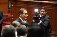 Vice President Martin Vizcarra enters the Peruvian congress building to be sworn in as President in Lima, Peru, March 23, 2018. REUTERS/Mariana Bazo