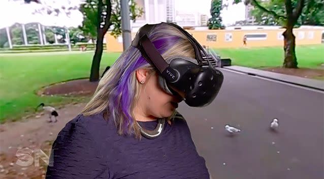 Kristina underwent weeks of therapy using virtual reality to help her conquer her fear.